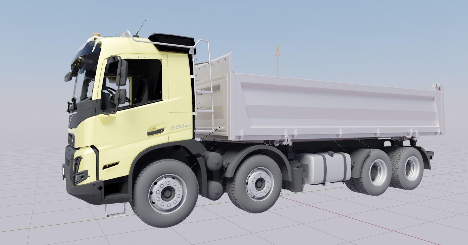Camion benne VOLVO FMX 2020 500 euro 6  8X4  3D model_1