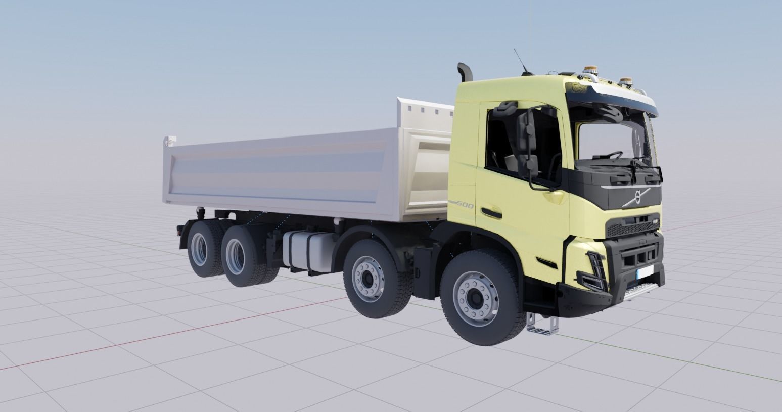 Camion benne VOLVO FMX 2020 500 euro 6  8X4  3D model_5
