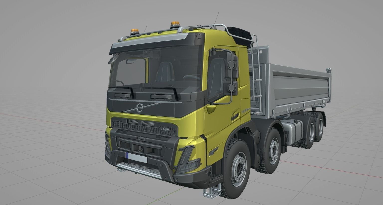 Camion benne VOLVO FMX 2020 500 euro 6  8X4  3D model_16