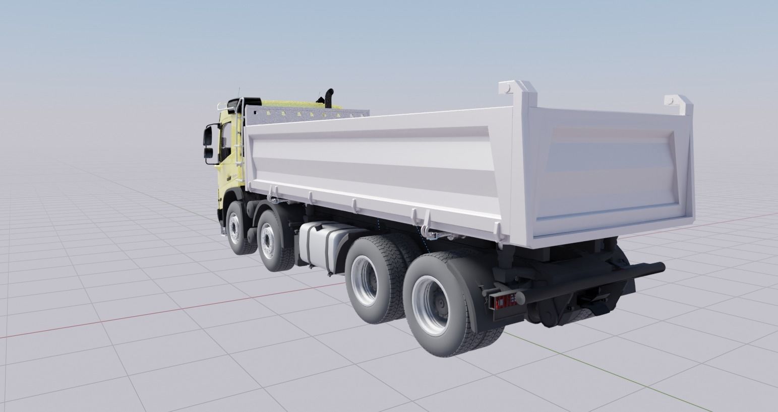 Camion benne VOLVO FMX 2020 500 euro 6  8X4  3D model_3