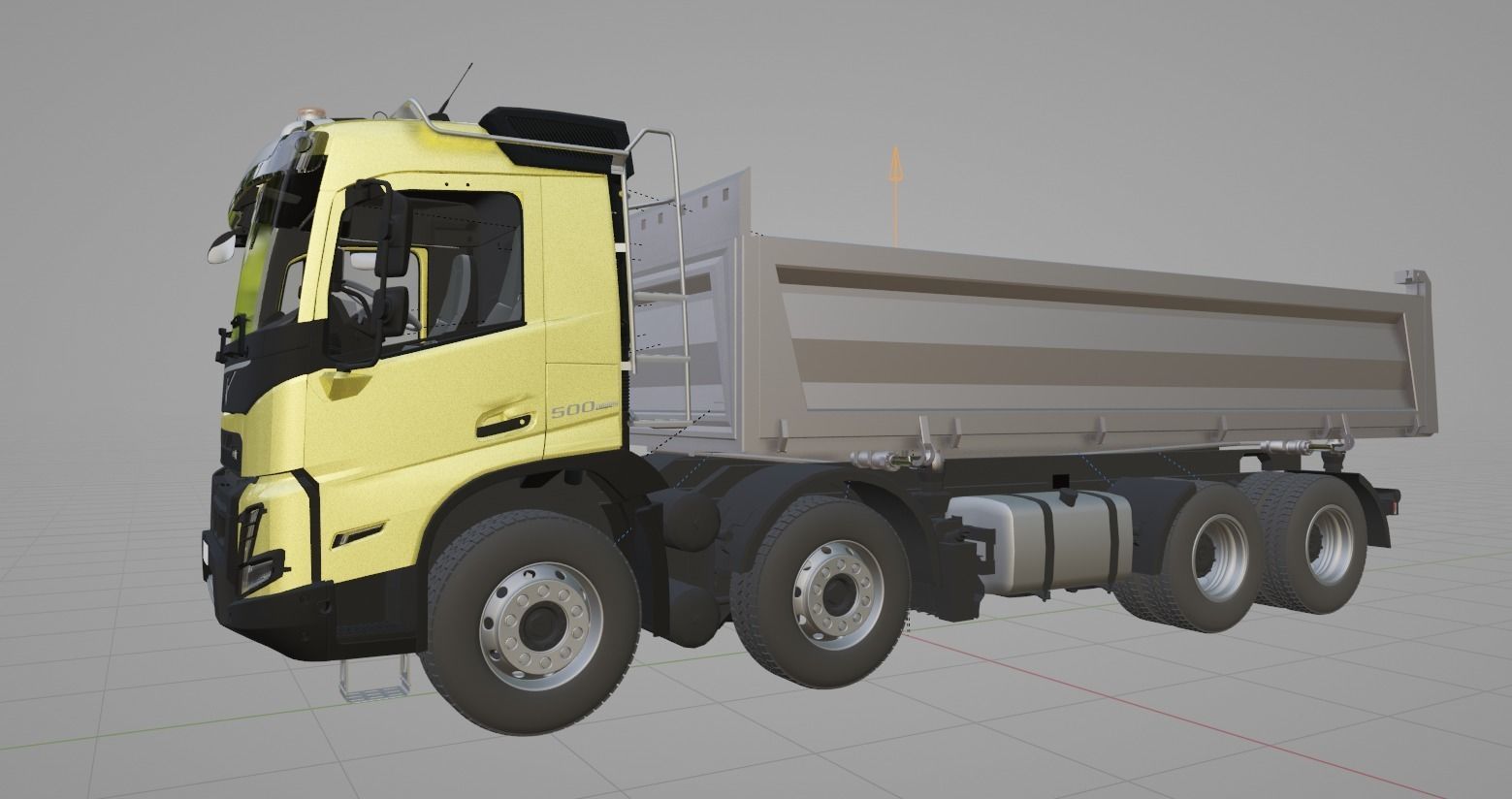 Camion benne VOLVO FMX 2020 500 euro 6  8X4  3D model_9