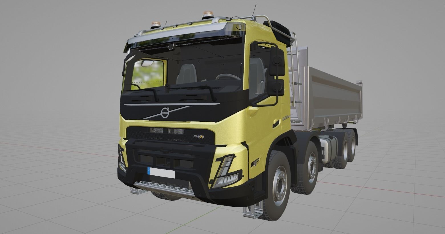 Camion benne VOLVO FMX 2020 500 euro 6  8X4  3D model_8