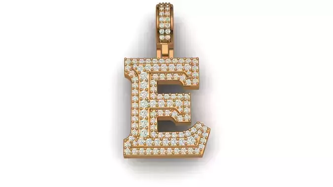 Letter E Pendant 1 inch