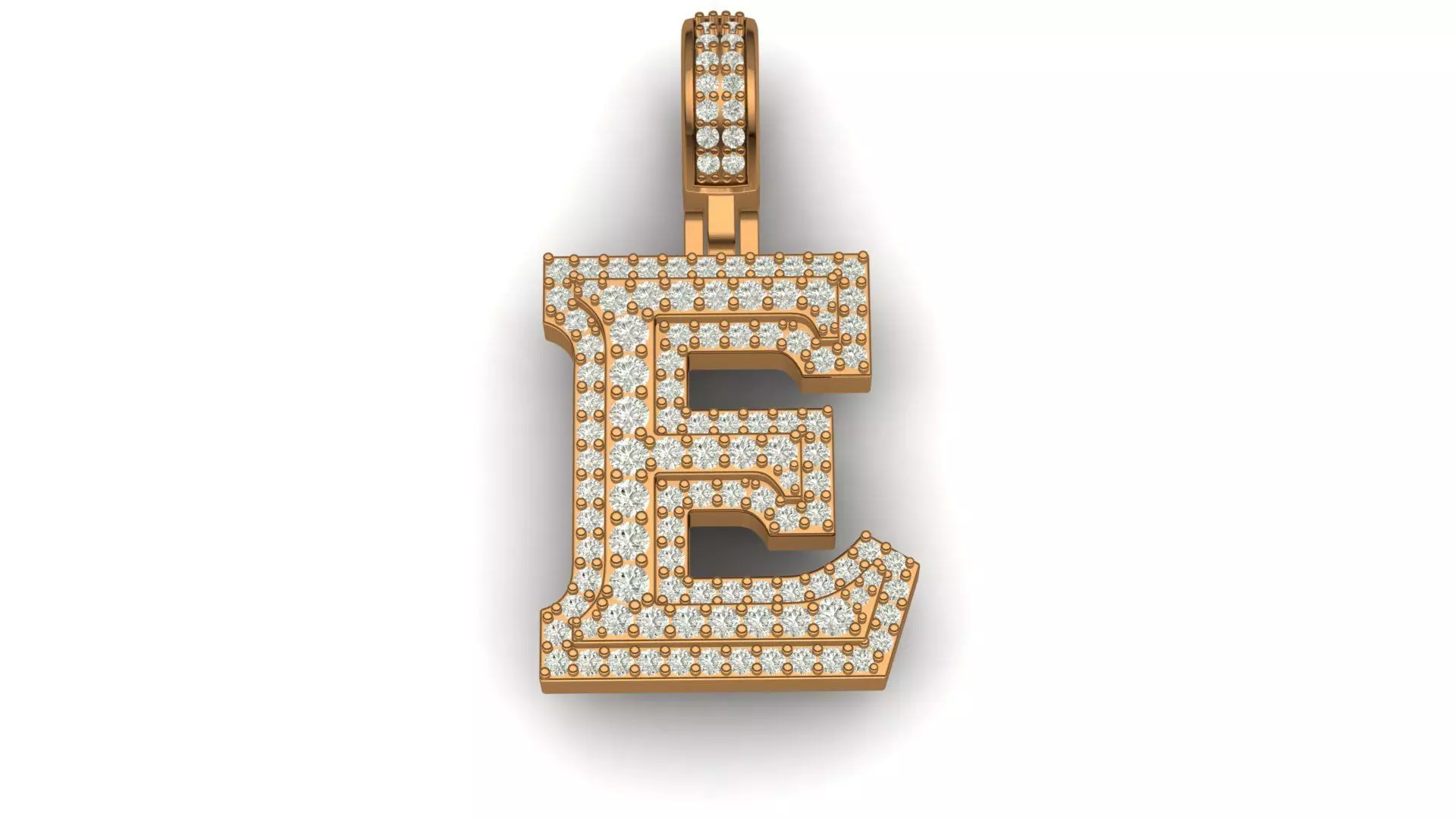 Letter E Pendant 1 inch 3D print model