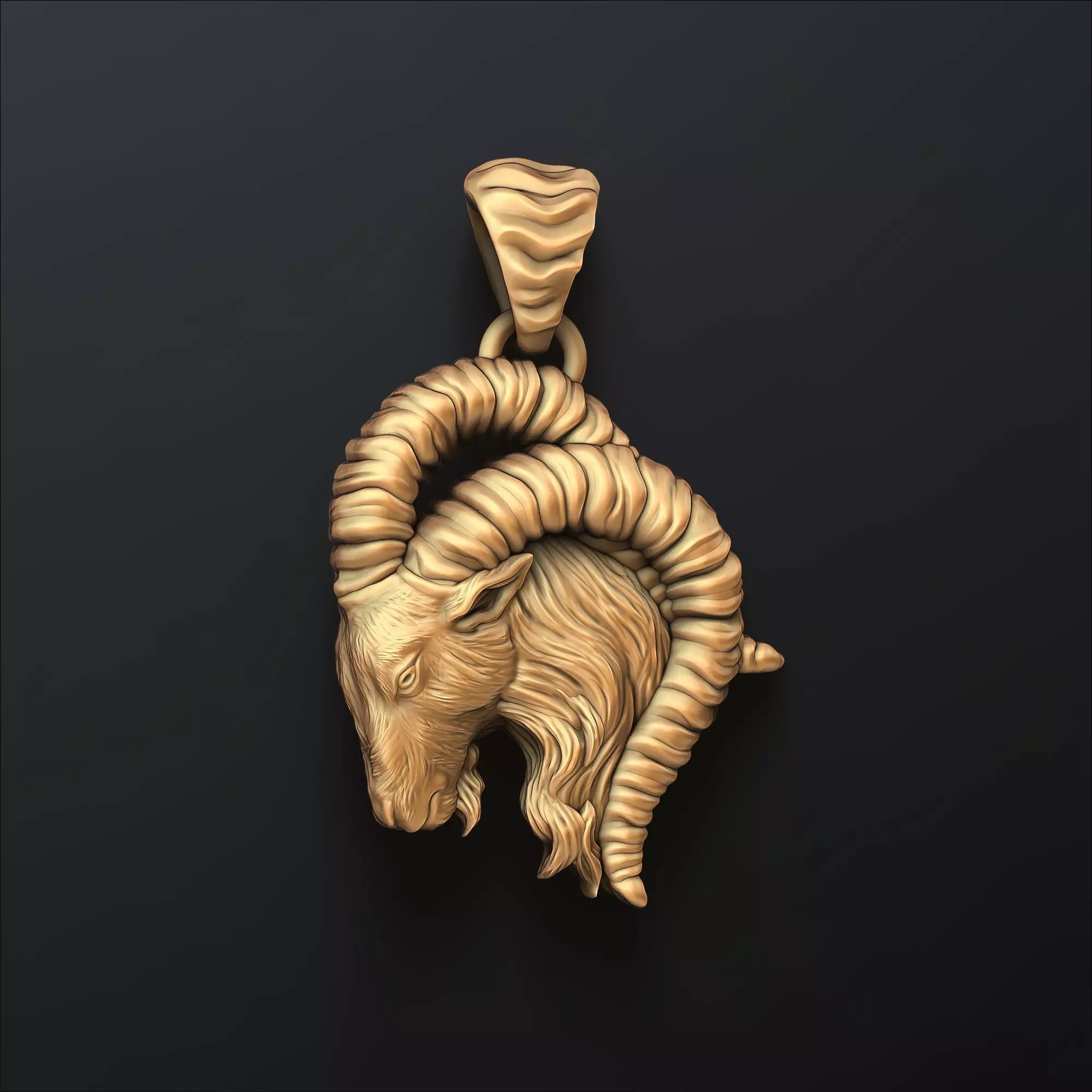 Capricorn Pendant 3D print model