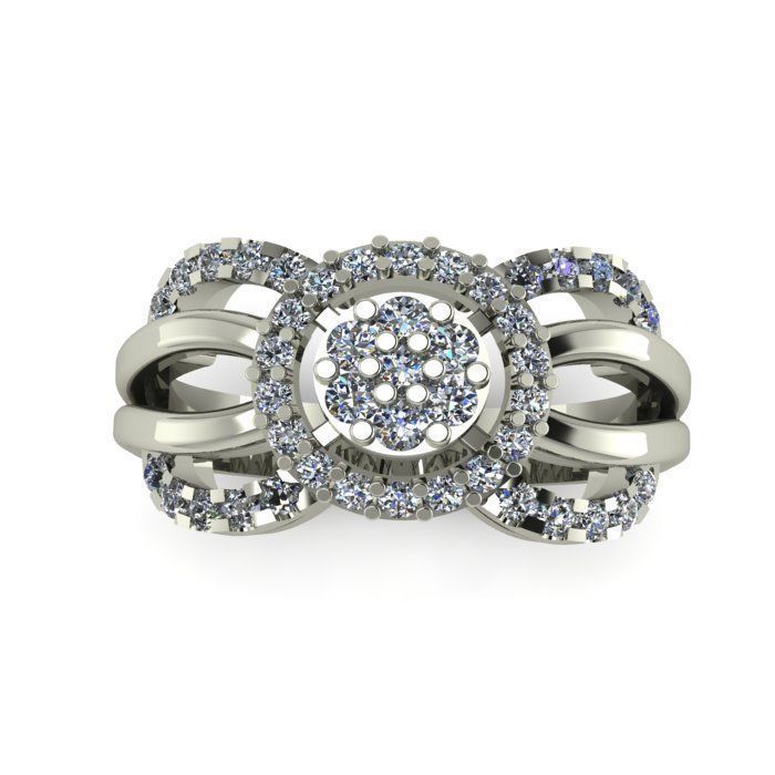 wedding daimond ring 3D print model_7