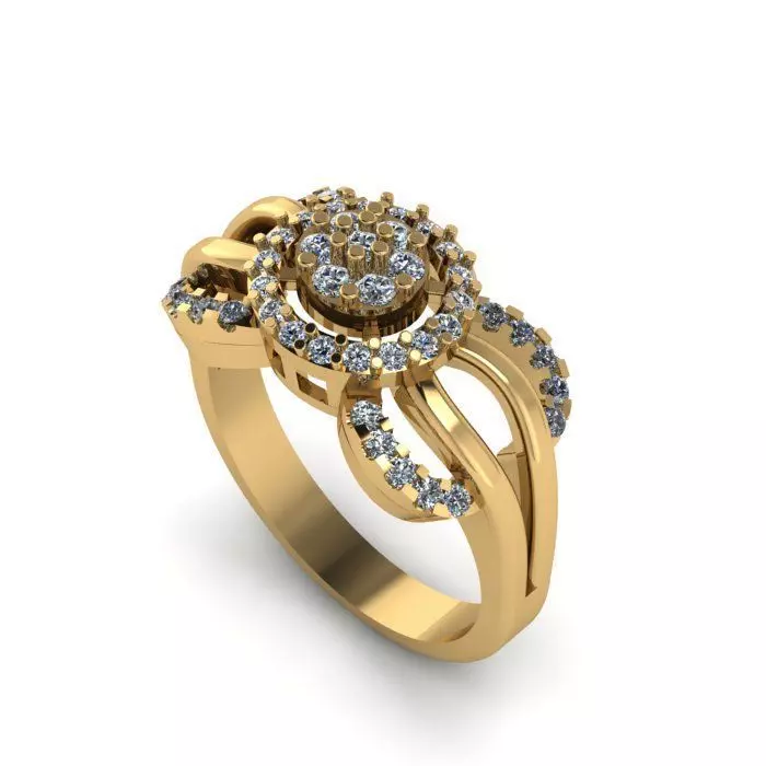 wedding daimond ring 3D print model_0