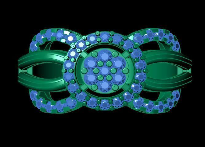 wedding daimond ring 3D print model_10