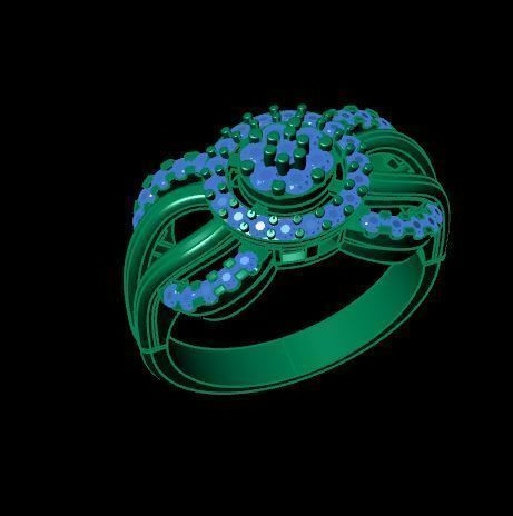 wedding daimond ring 3D print model_9