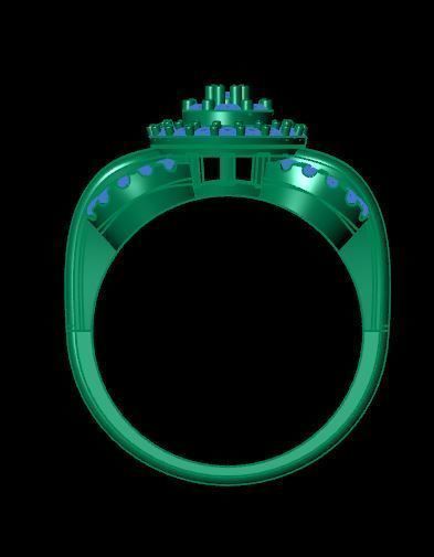 wedding daimond ring 3D print model_11