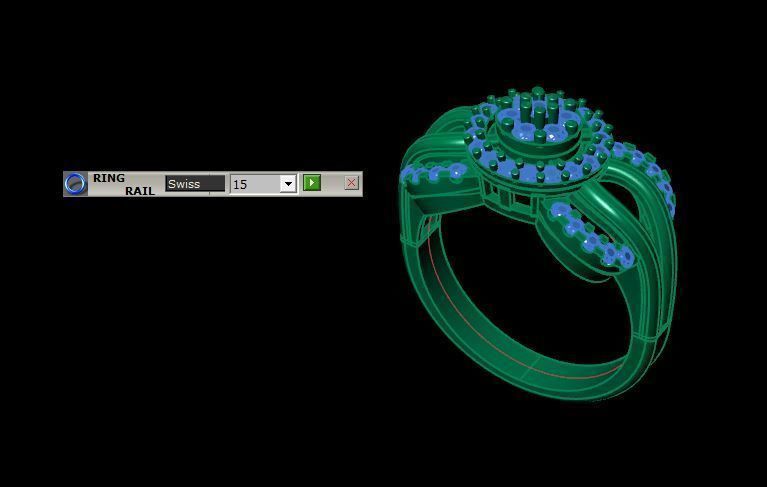 wedding daimond ring 3D print model_14