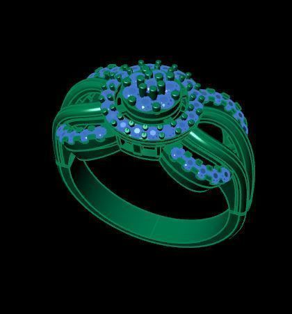 wedding daimond ring 3D print model_8