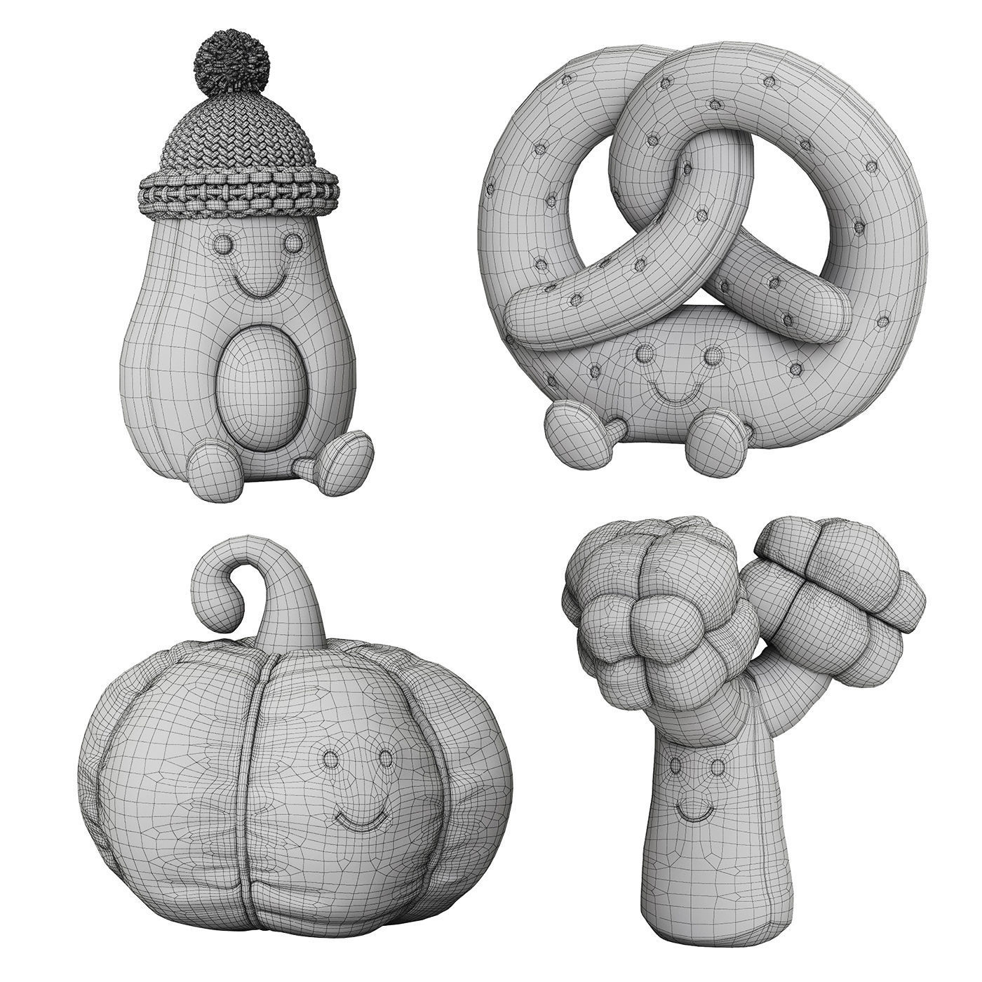 Plush Toys 02 3D model_1