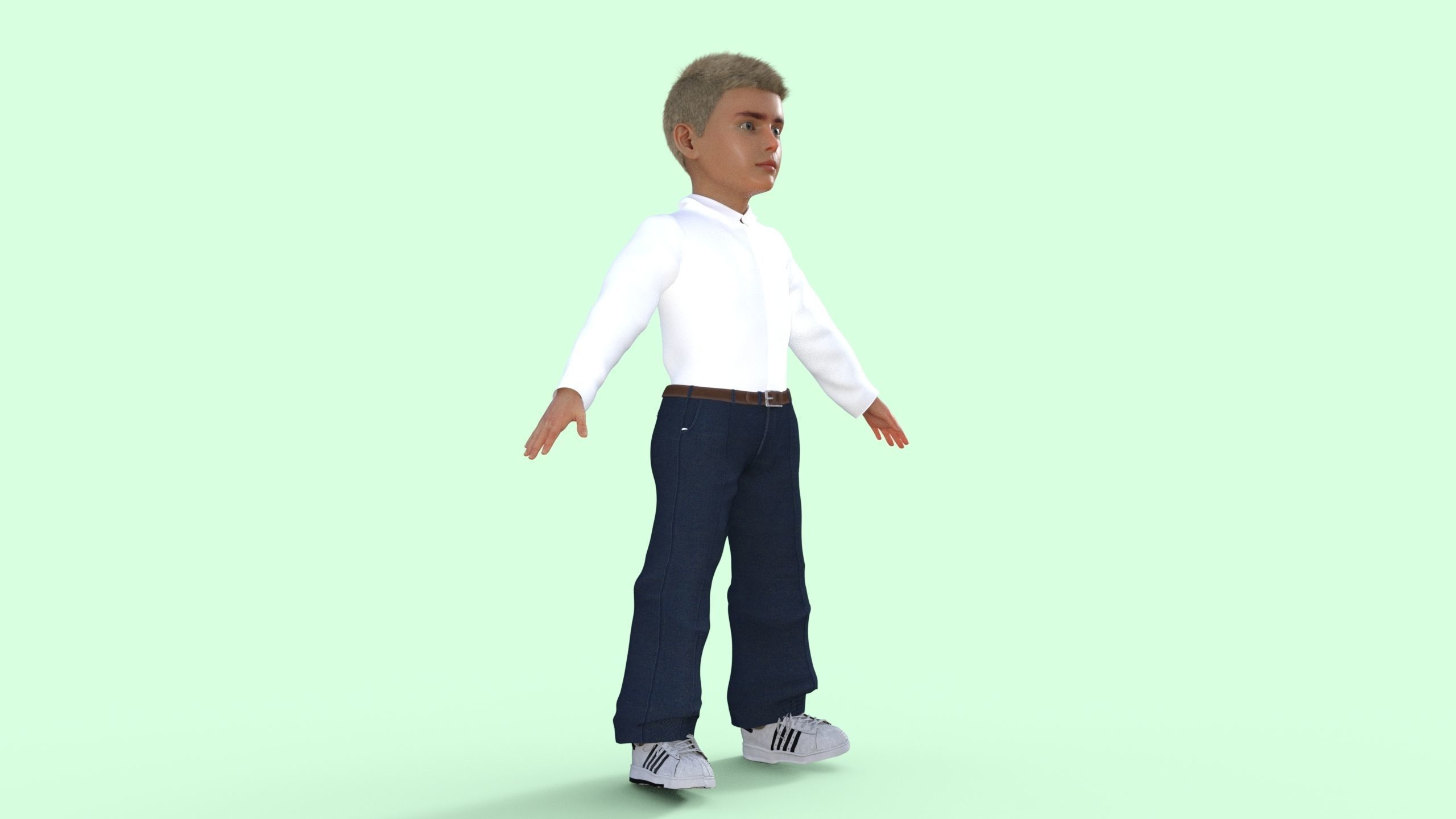Realistic Boy 3D model_19