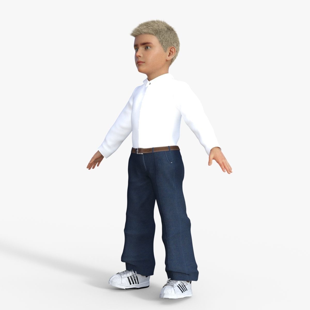 Realistic Boy 3D model_9