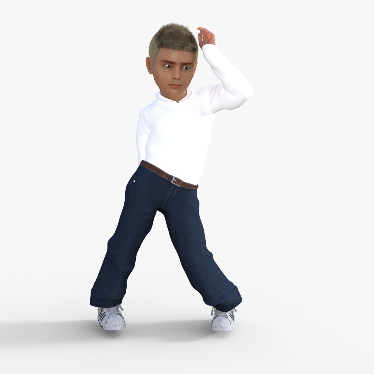 Realistic Boy 3D model_34