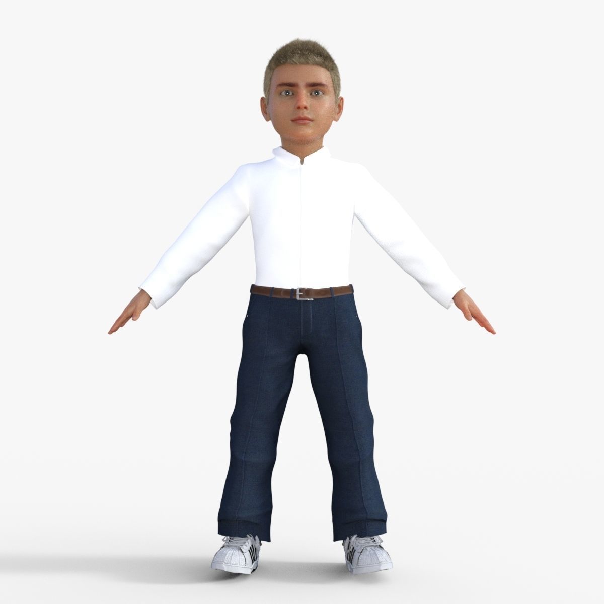 Realistic Boy 3D model_1