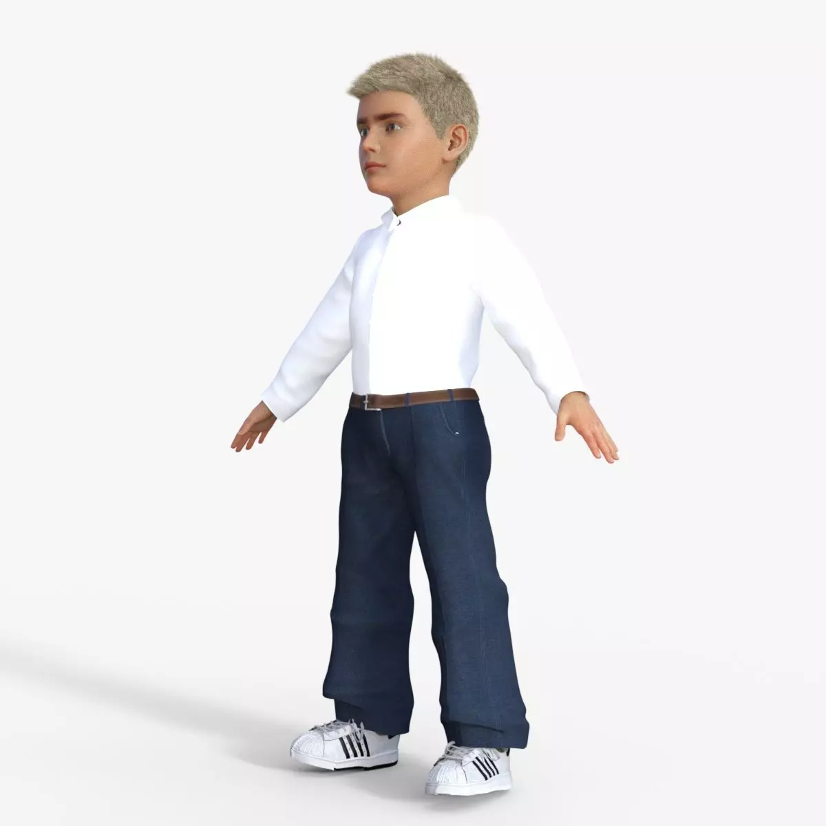 Realistic Boy 3D model_0