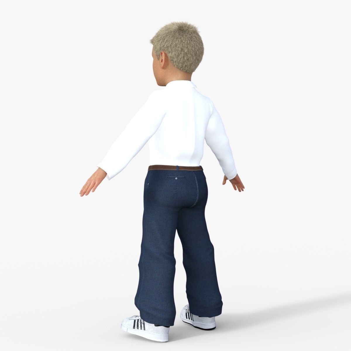 Realistic Boy 3D model_3
