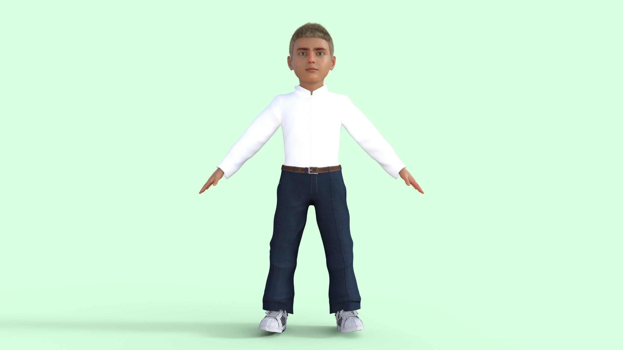 Realistic Boy 3D model_20