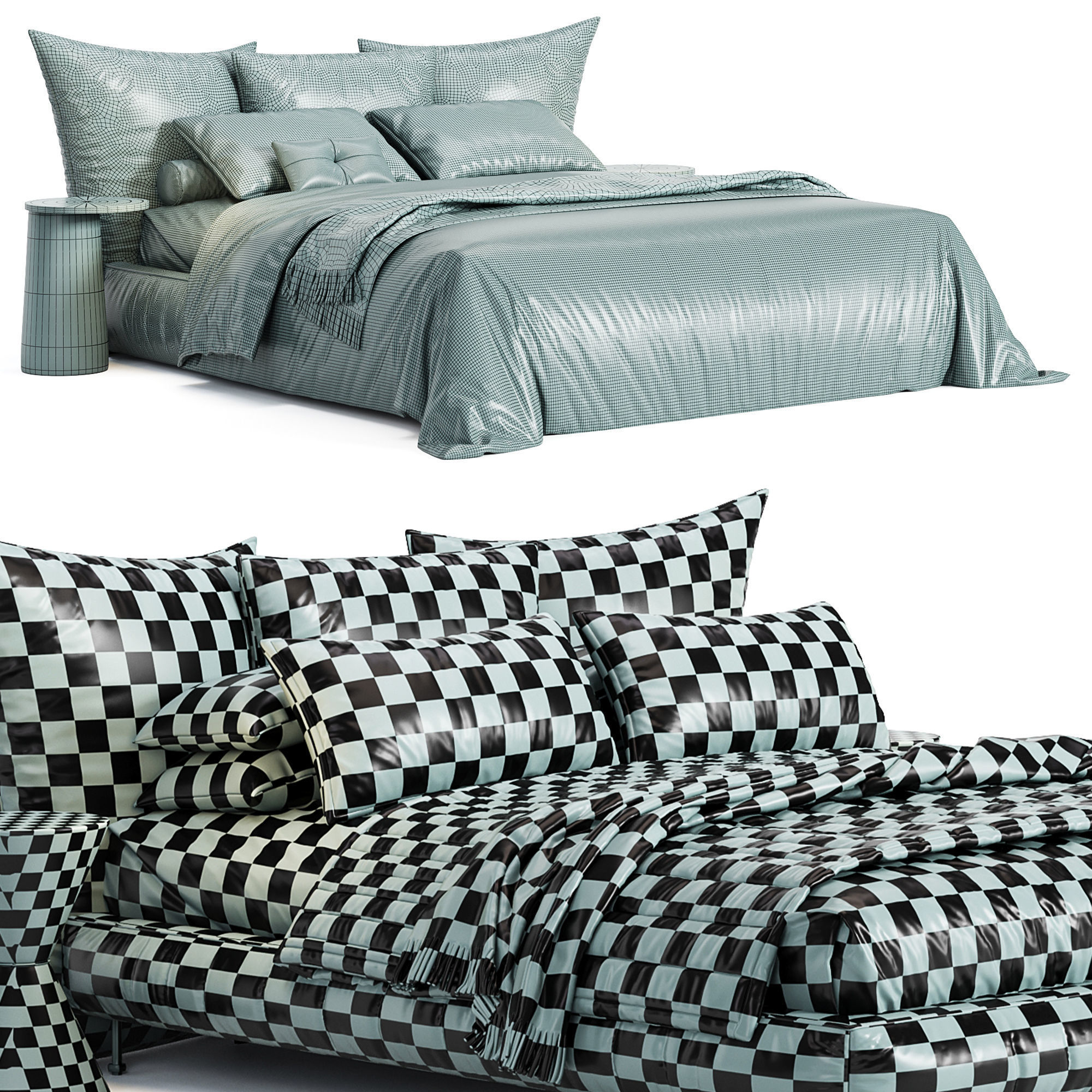 MADAME C Bed by Diotti 3D model_5