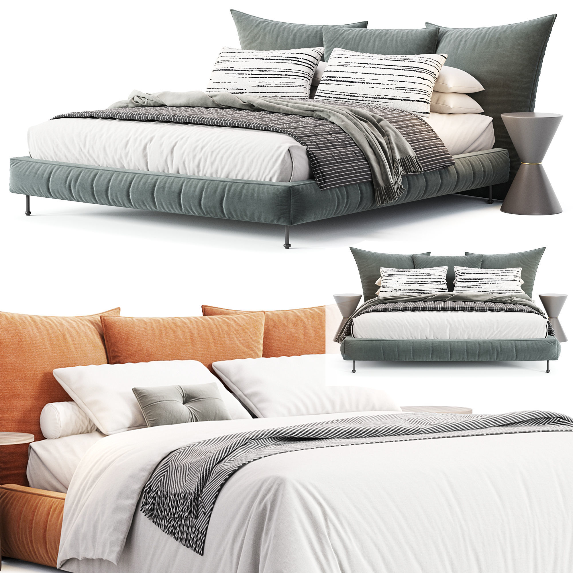 MADAME C Bed by Diotti 3D model_1