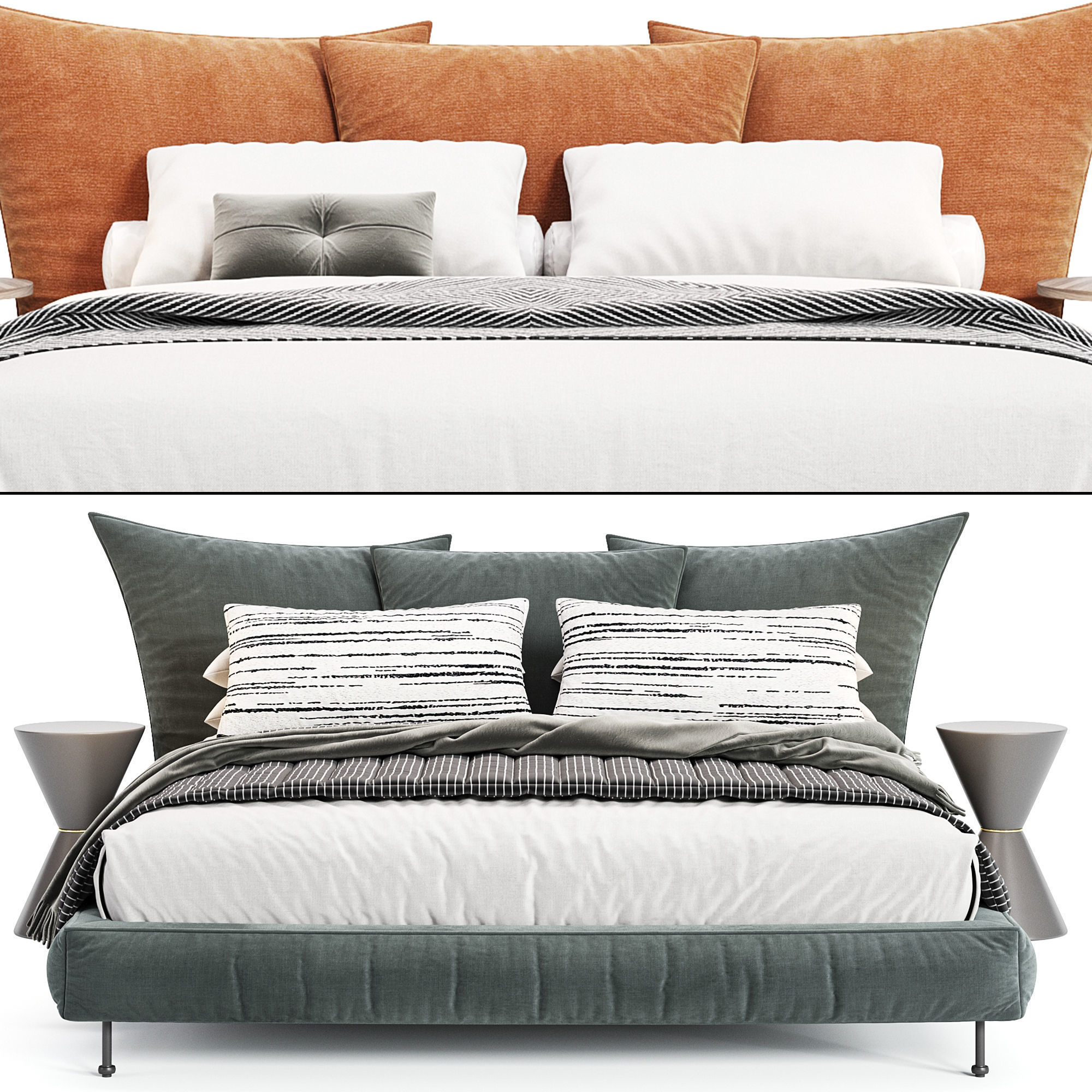 MADAME C Bed by Diotti 3D model_2