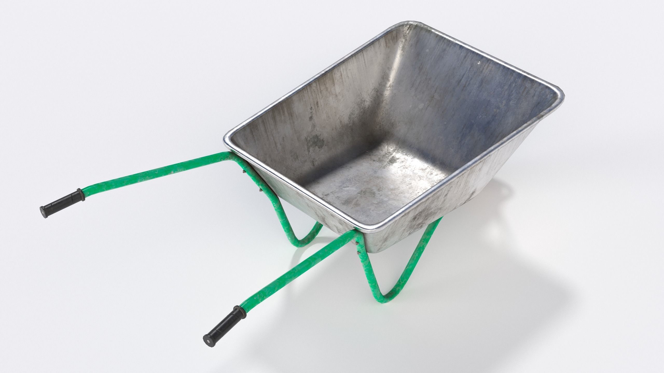 Wheelbarrow Low-poly 3D model_3