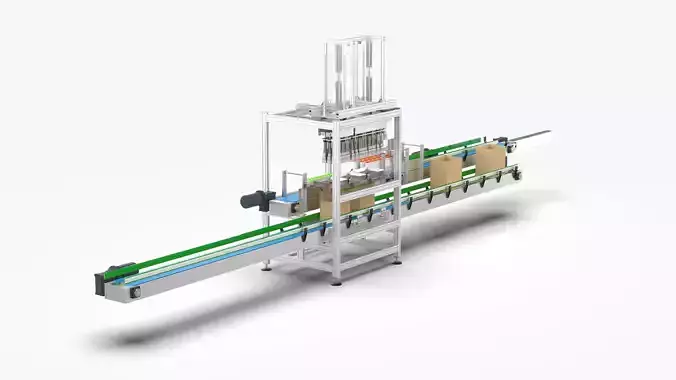 Fully Automatic Box Packing Machine 3D model