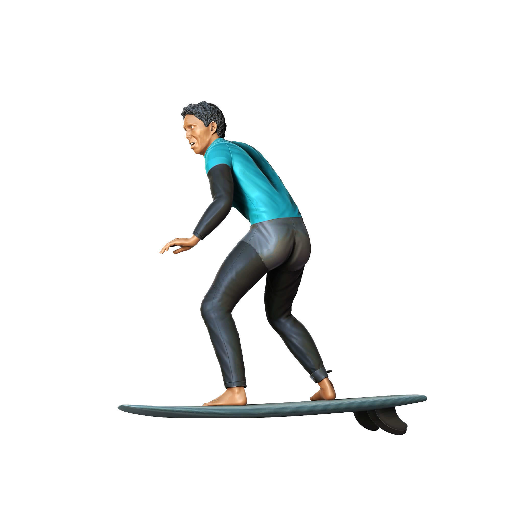 N1 Surfer with SurfBoard 3D print model_15