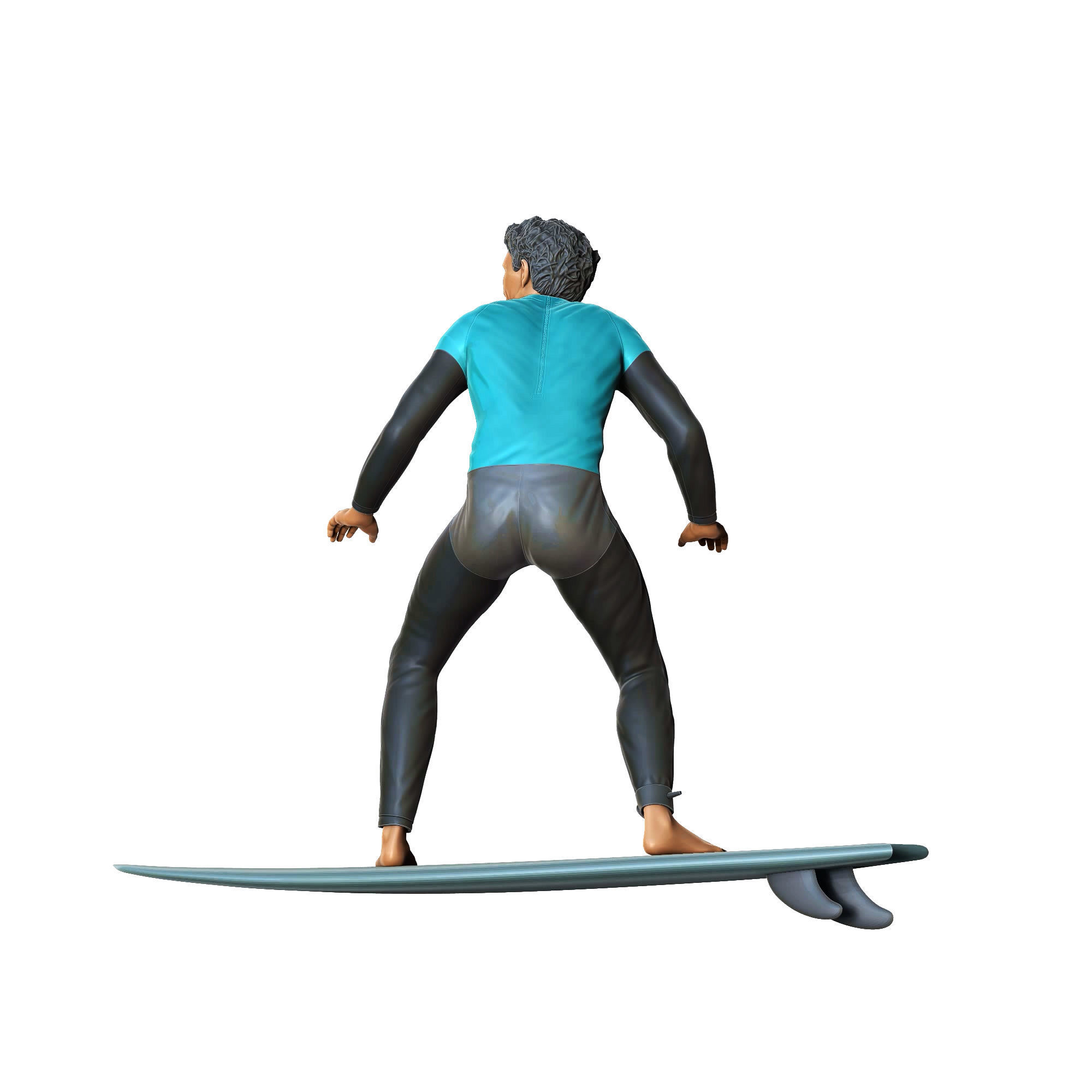 N1 Surfer with SurfBoard 3D print model_12