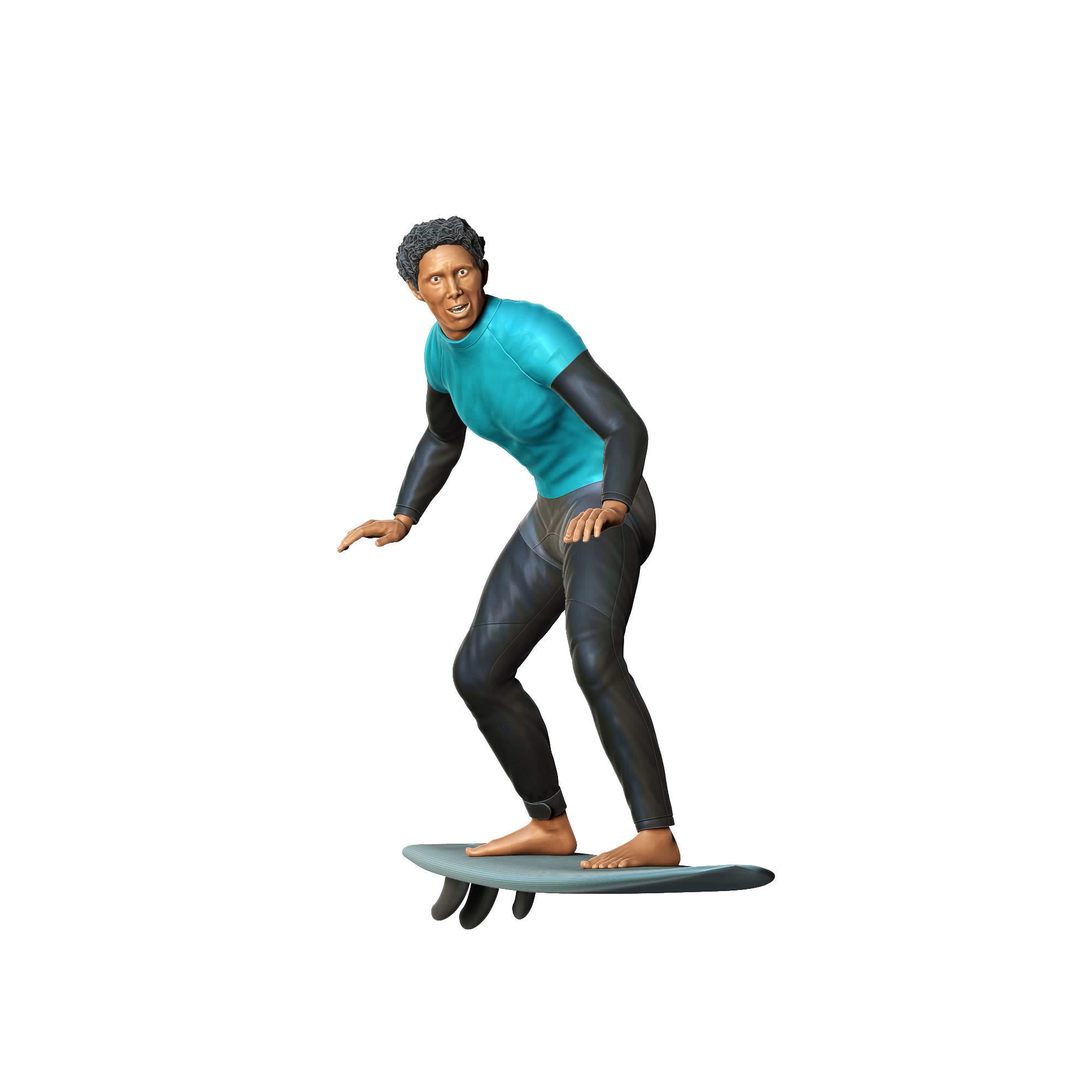 N1 Surfer with SurfBoard 3D print model_19