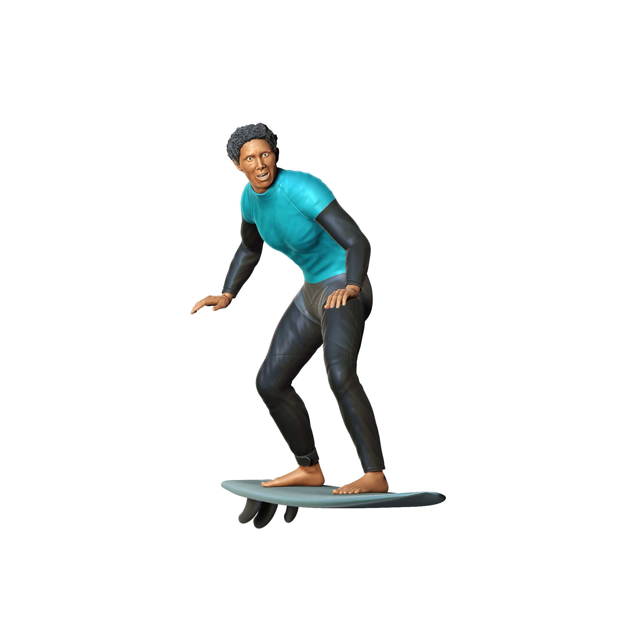 N1 Surfer with SurfBoard 3D print model_20