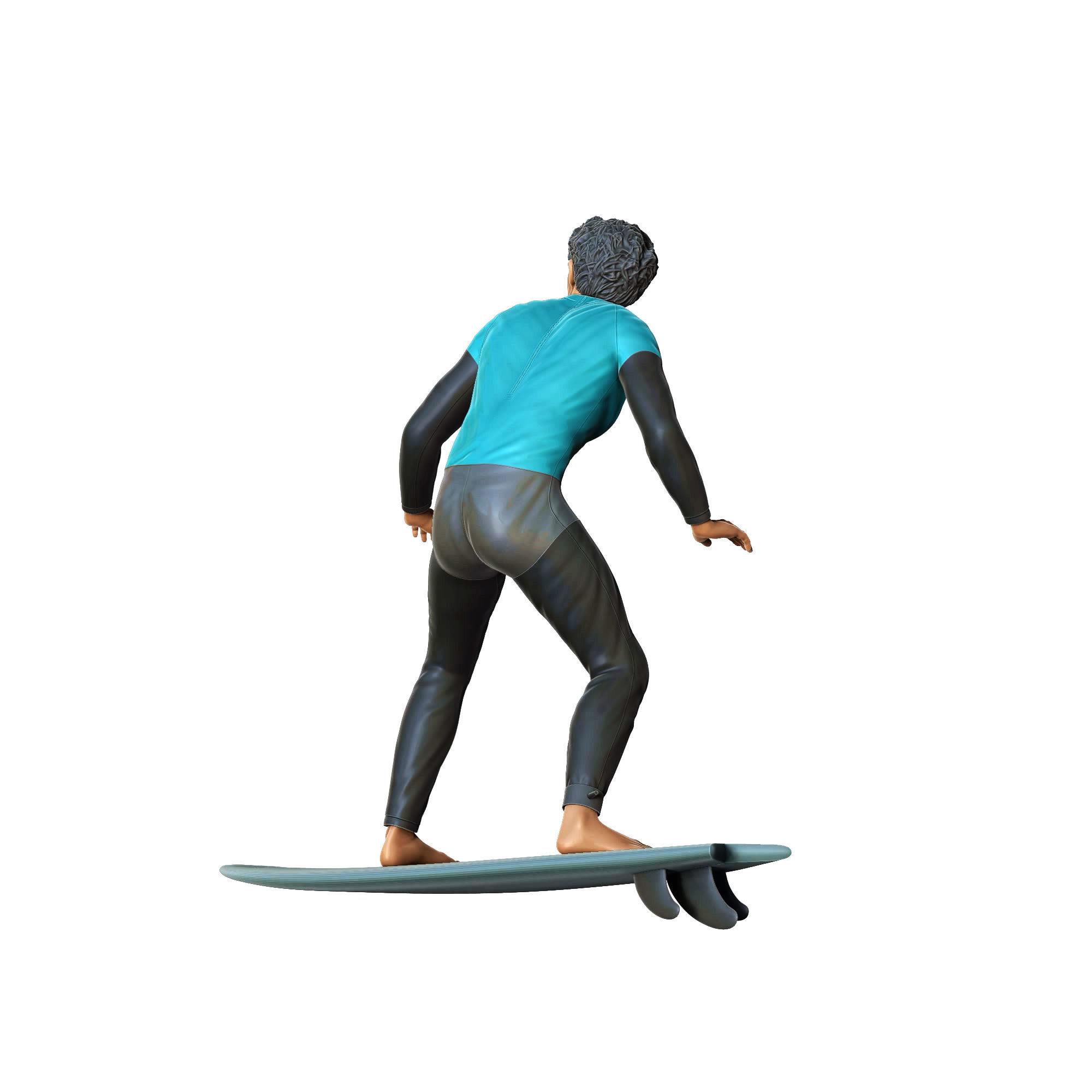 N1 Surfer with SurfBoard 3D print model_10