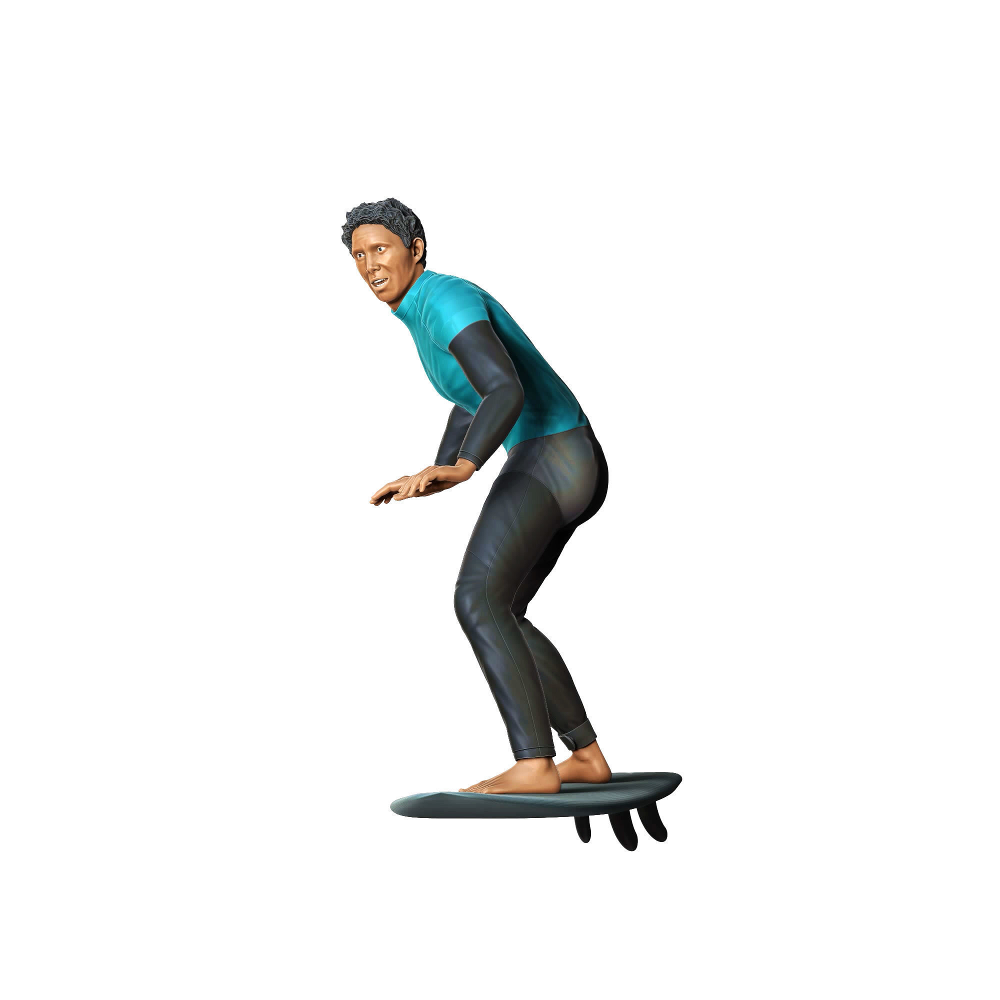 N1 Surfer with SurfBoard 3D print model_17