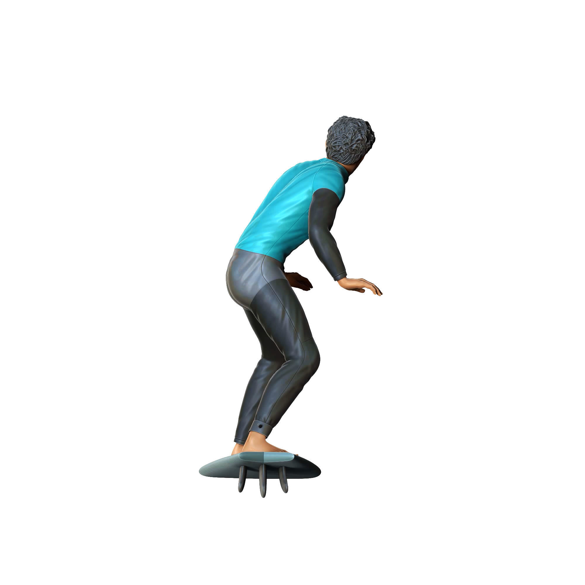 N1 Surfer with SurfBoard 3D print model_7