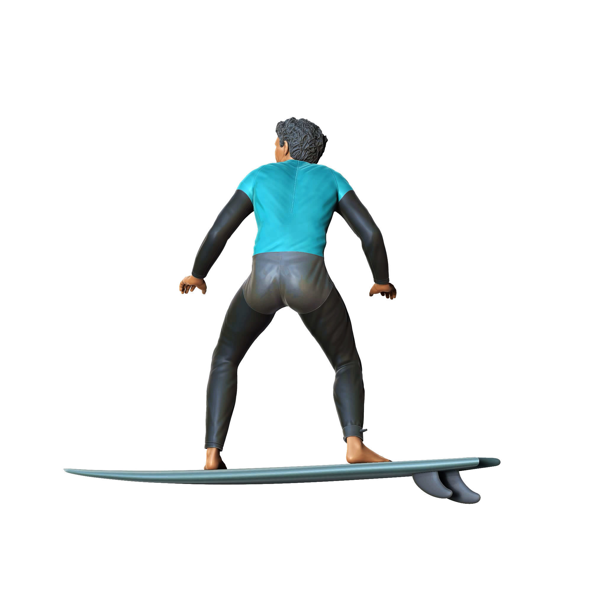 N1 Surfer with SurfBoard 3D print model_11