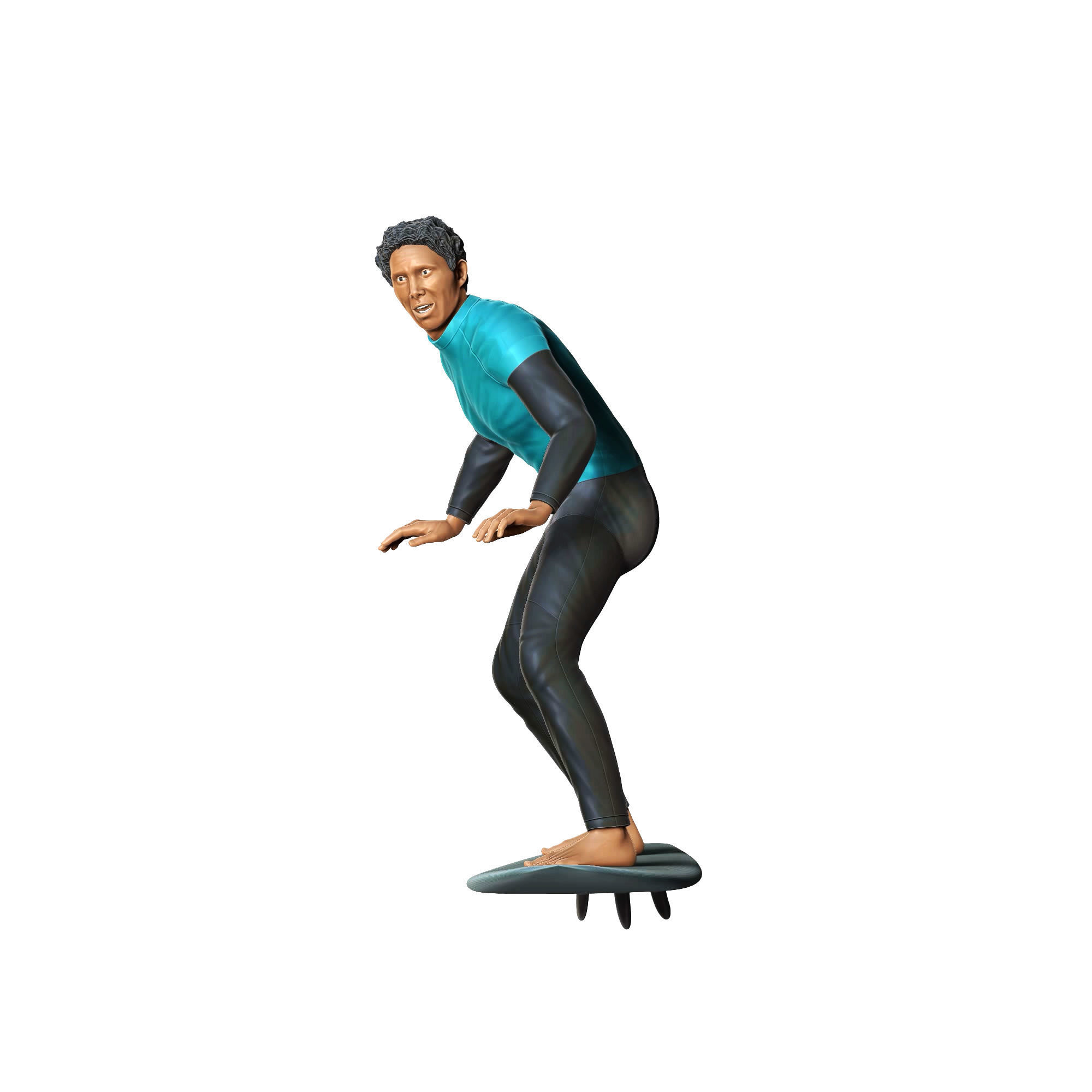 N1 Surfer with SurfBoard 3D print model_22