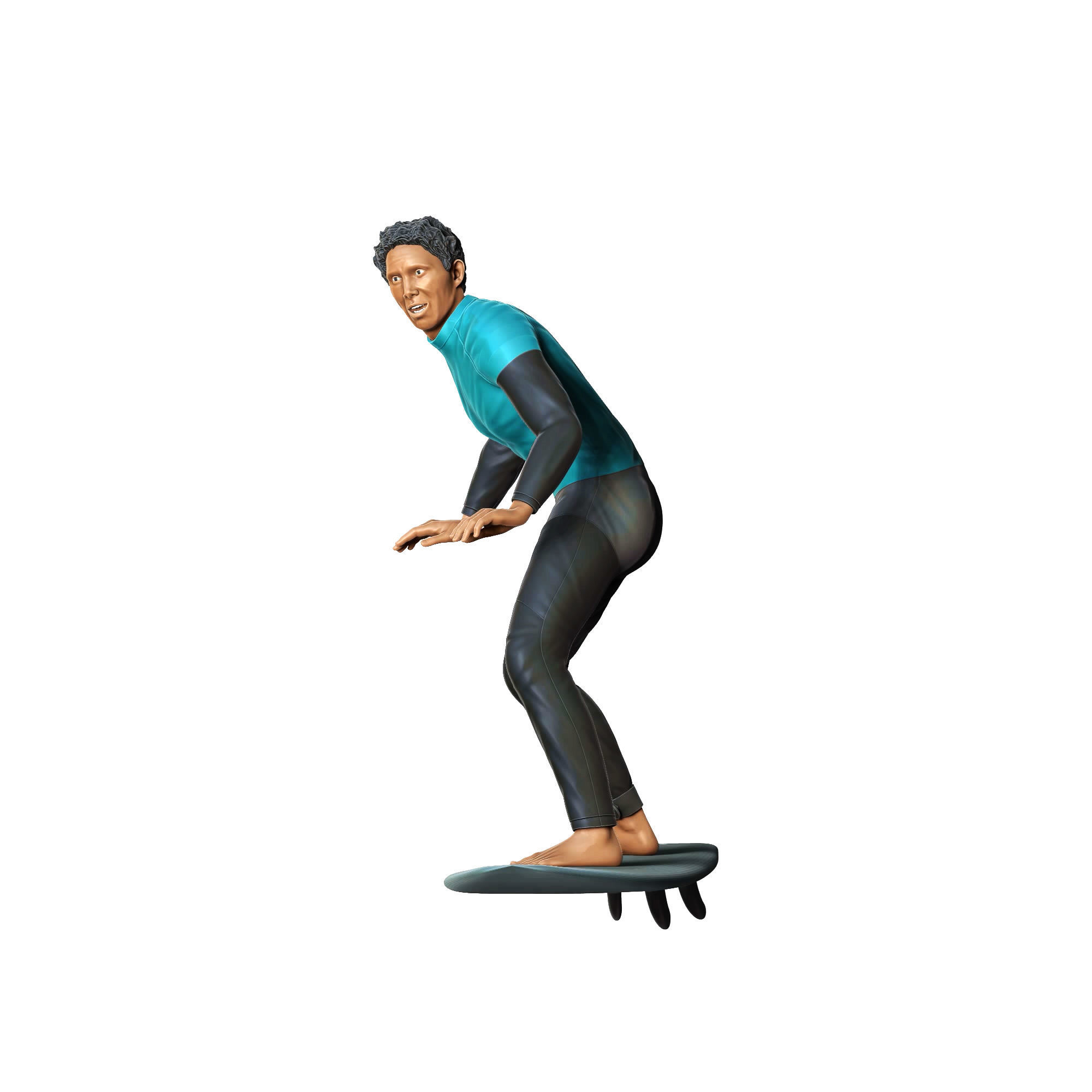 N1 Surfer with SurfBoard 3D print model_18