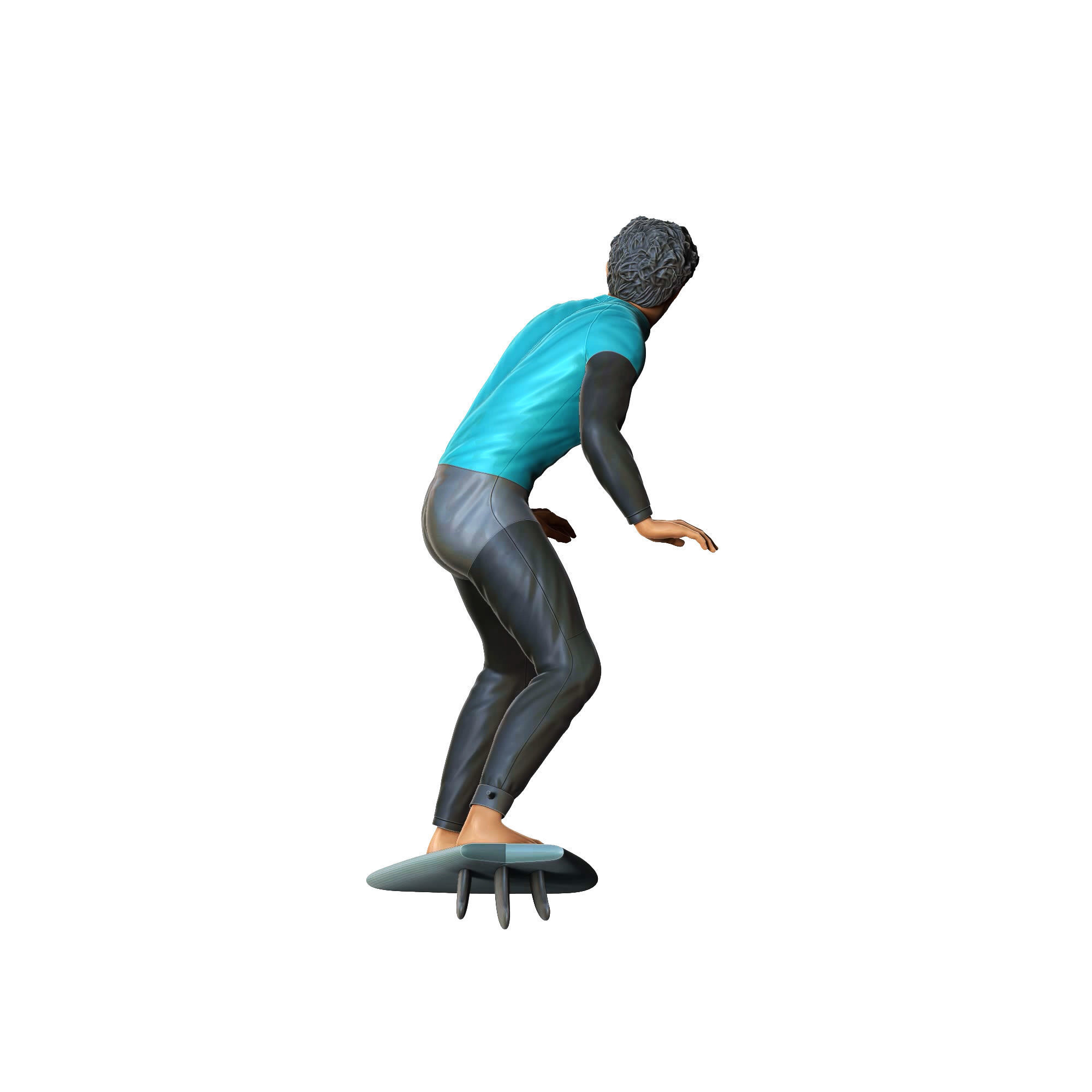 N1 Surfer with SurfBoard 3D print model_8