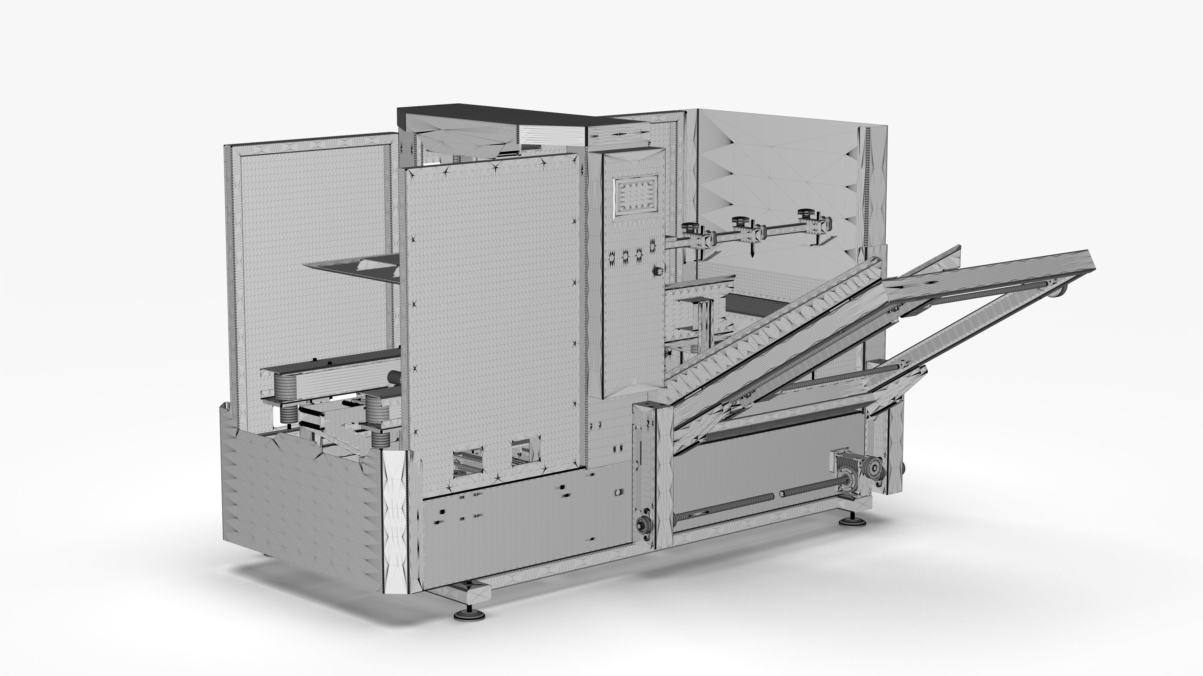 Fully Automatic Box Unpacking Machine 3D model_19