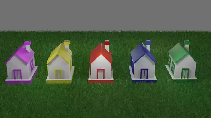 Cartoon Houses 3D print model