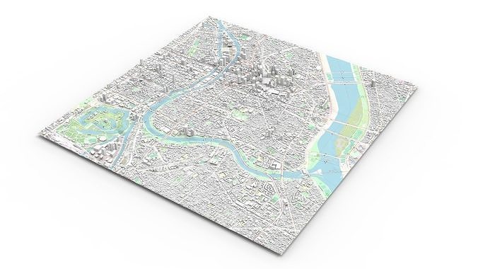 Cityscape Osaka Japan 3D model 4
