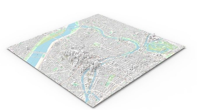 Cityscape Osaka Japan 3D model 5