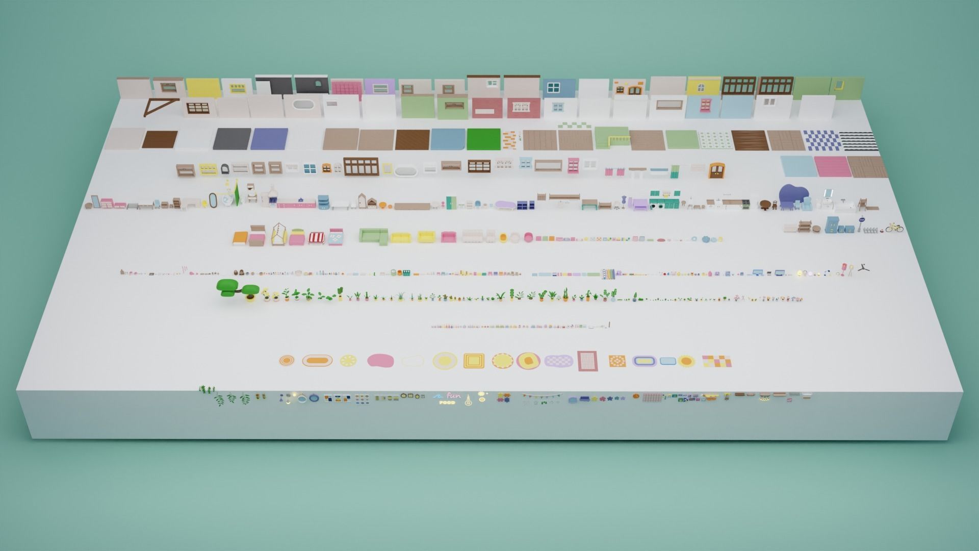 Cozy Cartoon Rooms Interior 3 Low-poly 3D model_23