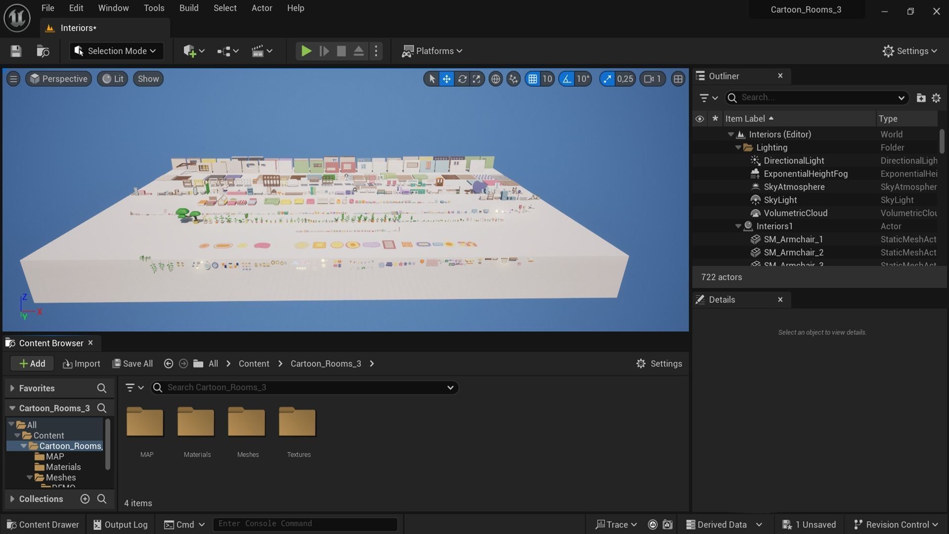Cozy Cartoon Rooms Interior 3 Low-poly 3D model_28