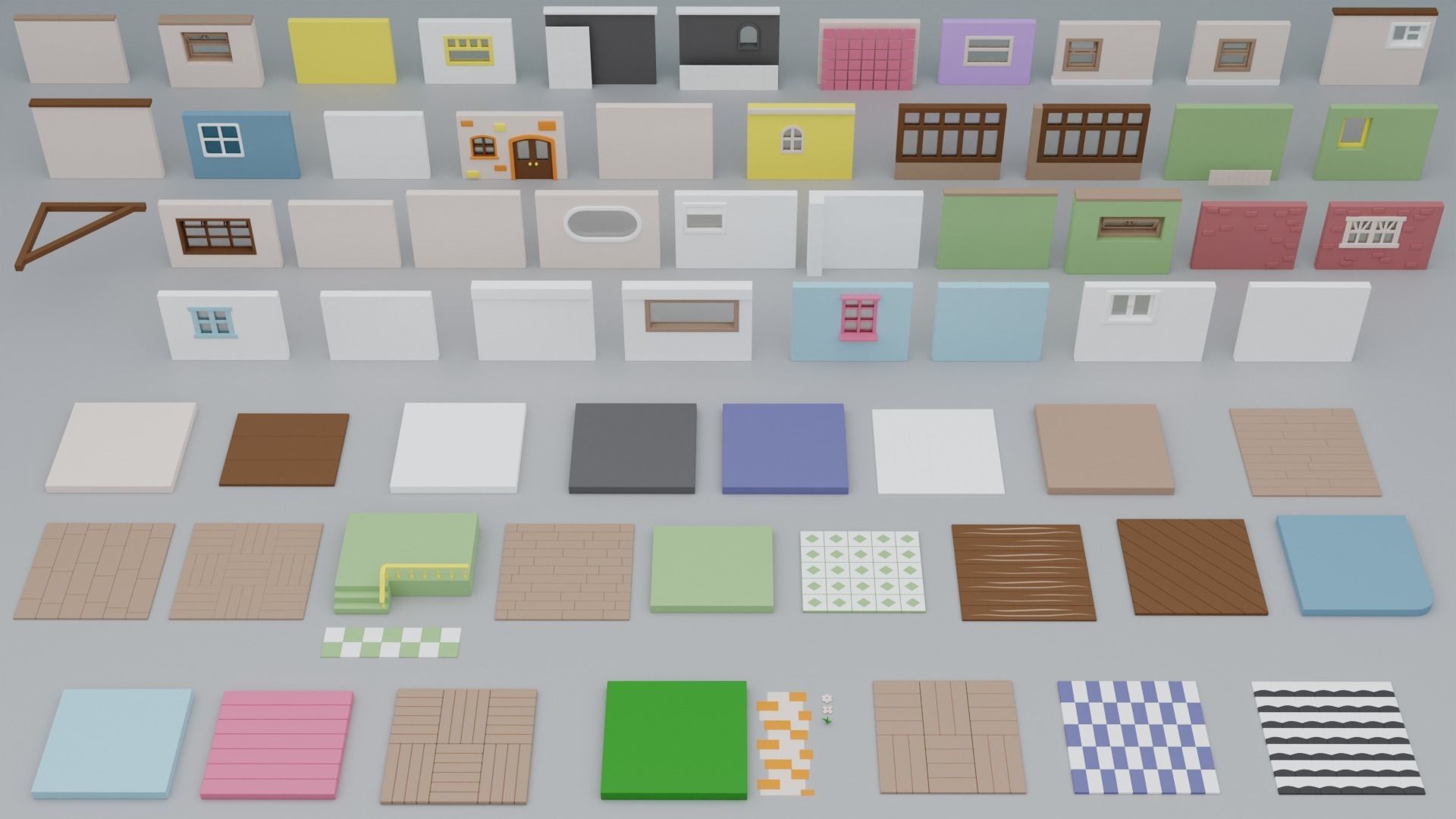 Cozy Cartoon Rooms Interior 3 Low-poly 3D model_24