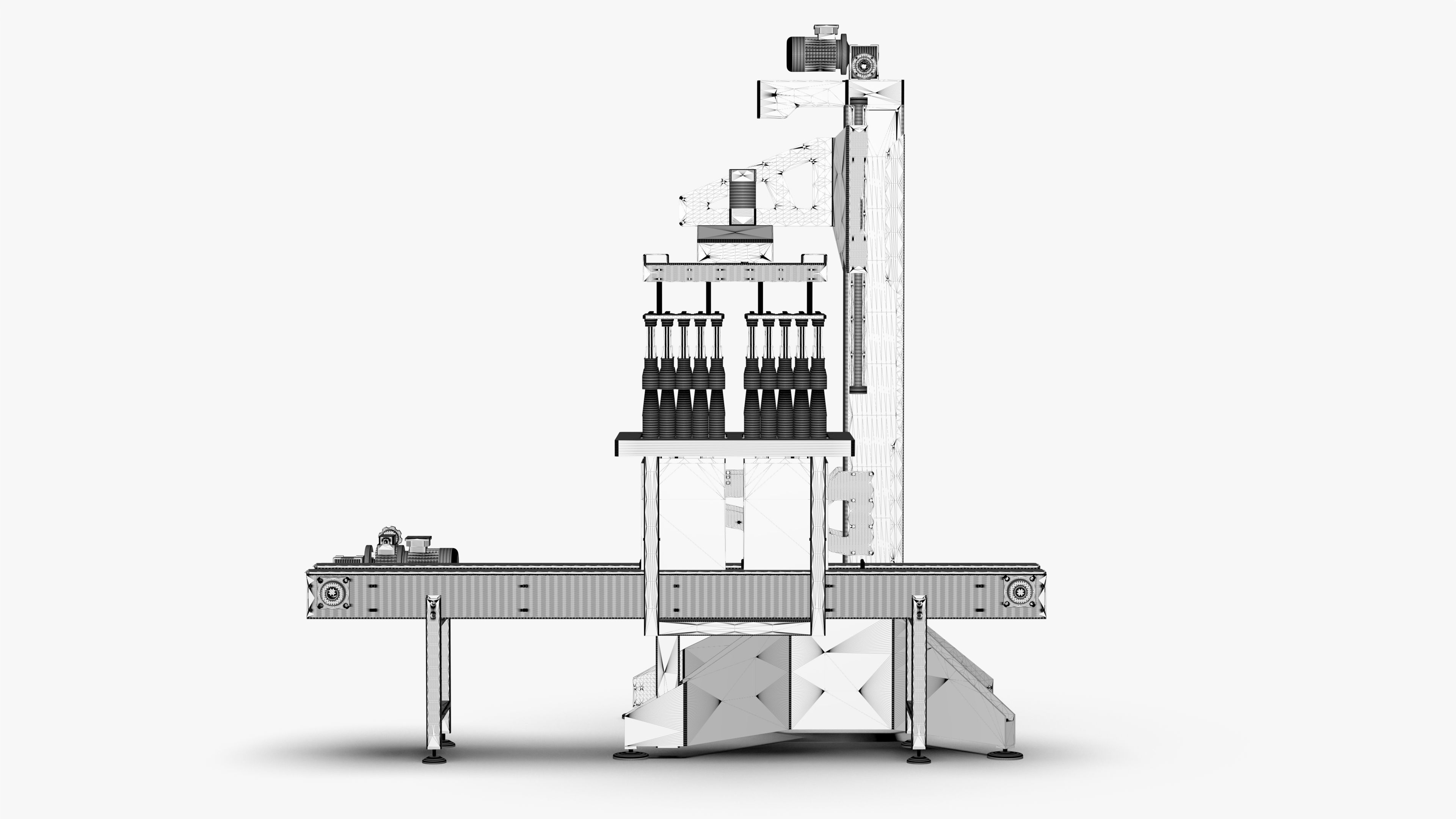 Classic Single Column Case Packer 3D model_19