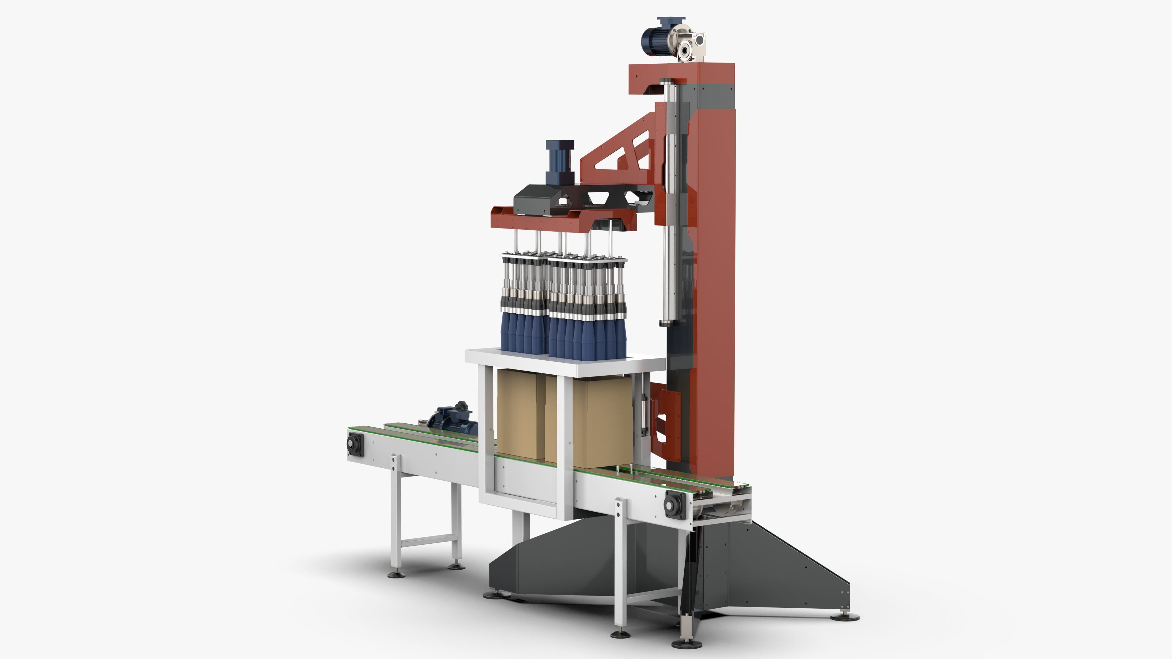 Classic Single Column Case Packer 3D model_8