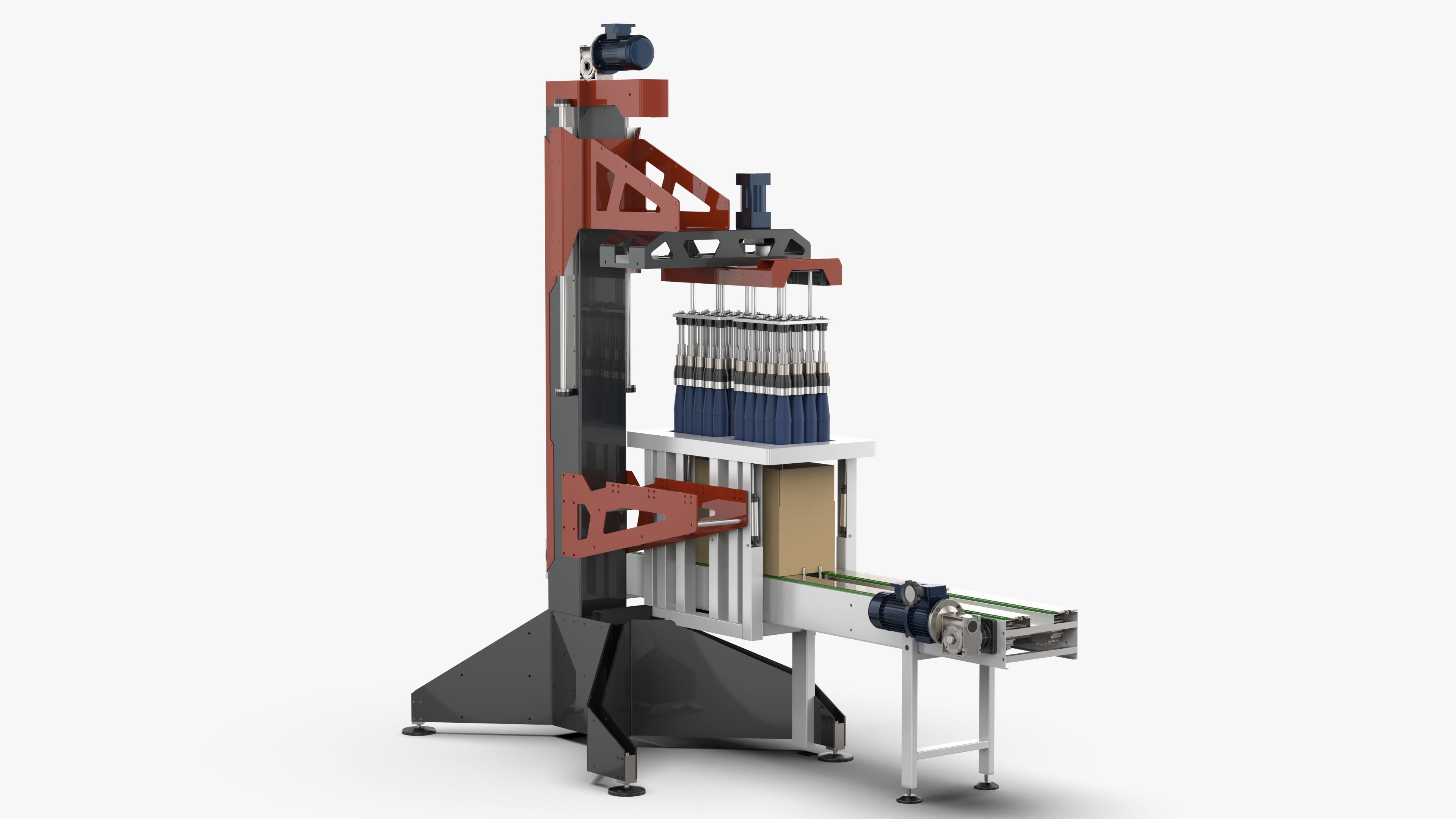 Classic Single Column Case Packer 3D model_6